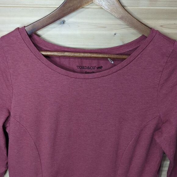 Toad&Co Dress Womens Small Rusty Red Knee Length Faro Dress - Picture 2 of 10